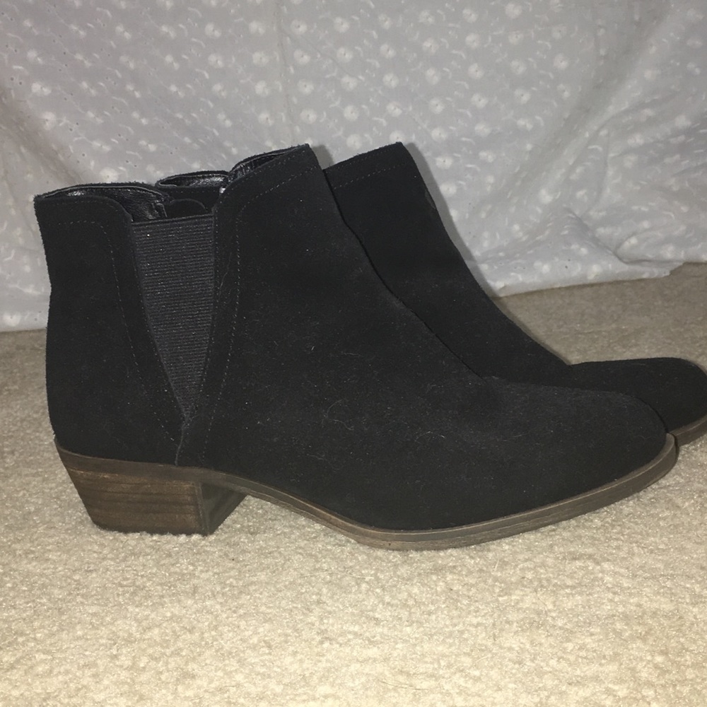 Kenzie Black Suede Ankle Booties